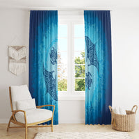 Hawaii Quilt Inspired Collection Aloha Sea Window Curtain Manta Ray and Turtles