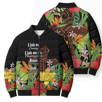 Mahalo Hawaii Ho'oponopono Pule Bomber Puffer Jacket Polynesian Pattern Cross LT7 - Polynesian Pride