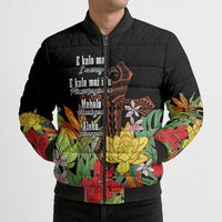 Mahalo Hawaii Ho'oponopono Pule Bomber Puffer Jacket Polynesian Pattern Cross LT7 - Polynesian Pride