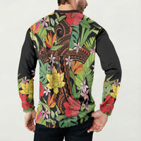 Mahalo Hawaii Ho'oponopono Pule Button Sweatshirt Polynesian Pattern Cross LT7 - Polynesian Pride