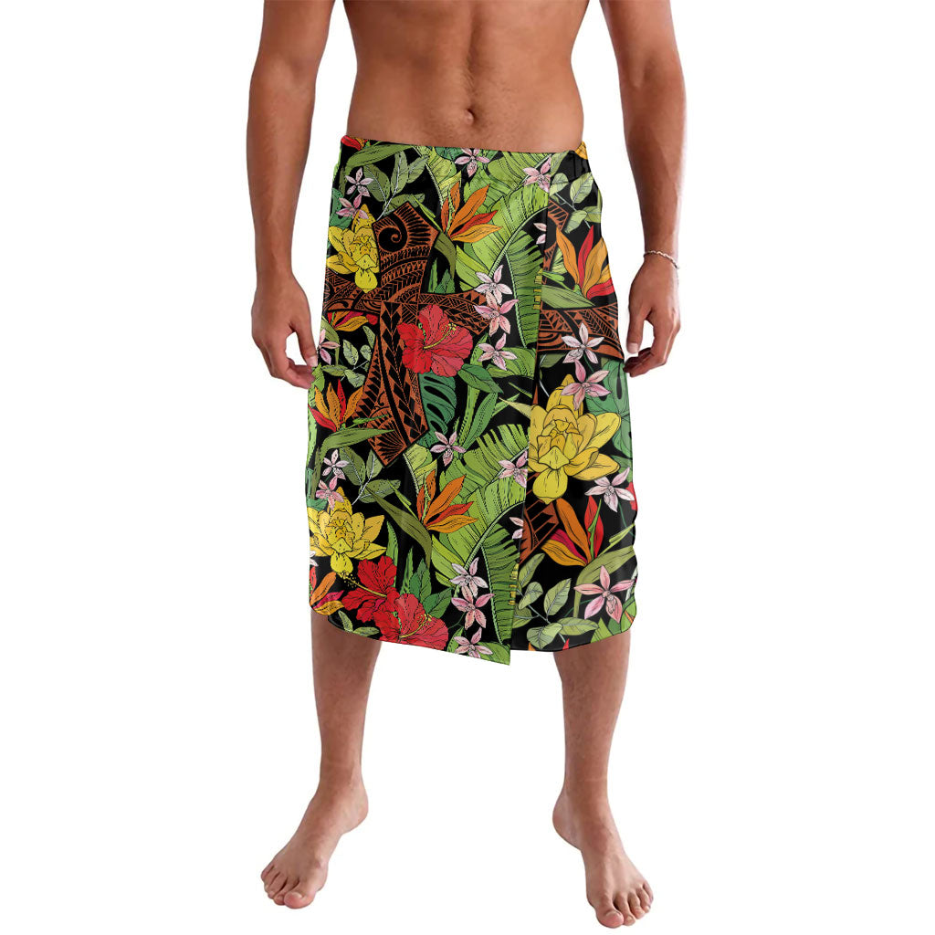 Mahalo Hawaii Ho'oponopono Pule Lavalava Polynesian Pattern Cross LT7 Black - Polynesian Pride