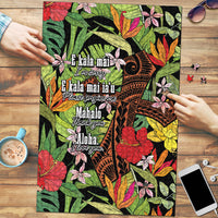 Mahalo Hawaii Ho'oponopono Pule Puzzle Polynesian Pattern Cross LT7 Black - Polynesian Pride