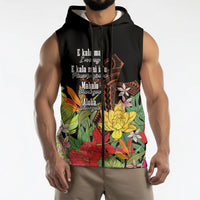 Mahalo Hawaii Ho'oponopono Pule Sleeveless Zip Hoodie Polynesian Pattern Cross LT7 - Polynesian Pride