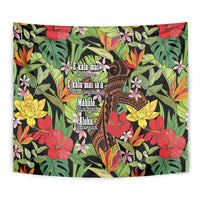 Mahalo Hawaii Ho'oponopono Pule Tapestry Polynesian Pattern Cross LT7 - Polynesian Pride