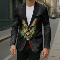 Hawaii Ka Pule a ka Haku Memorial Blazer Flower Lei Cross - Black LT7 - Polynesian Pride