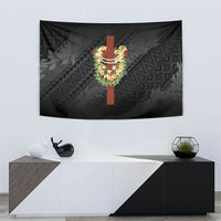 Hawaii Ka Pule a ka Haku Memorial Tapestry Flower Lei Cross - Black LT7 - Polynesian Pride