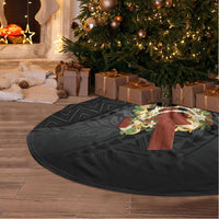 Hawaii Ka Pule a ka Haku Memorial Tree Skirt Flower Lei Cross - Black LT7 - Polynesian Pride
