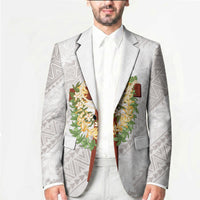 Hawaii Ka Pule a ka Haku Memorial Blazer Flower Lei Cross - Ivory White LT7 - Polynesian Pride