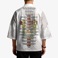 Hawaii Ka Pule a ka Haku Memorial Kimono Flower Lei Cross - Ivory White LT7 - Polynesian Pride