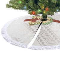 Hawaii Ka Pule a ka Haku Memorial Tree Skirt Flower Lei Cross - Ivory White LT7 - Polynesian Pride
