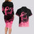 Polynesian Couples Matching Long Sleeve Bodycon Dress and Hawaiian Shirt Plumeria Breast Cancer Awareness Survivor Ribbon Pink LT7 - Polynesian Pride