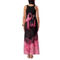 Polynesian Family Matching Tank Maxi Dress and Hawaiian Shirt Plumeria Breast Cancer Awareness Survivor Ribbon Pink LT7 - Polynesian Pride
