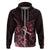 Polynesian Hoodie Breast Cancer RIbbon Butterfly Mix Plumeria Curves Pink LT7 - Polynesian Pride