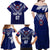 Personalised Samoa Rugby Family Matching Off Shoulder Maxi Dress and Hawaiian Shirt World Cup 2023 Siamupini Siva Tau LT7 - Polynesian Pride