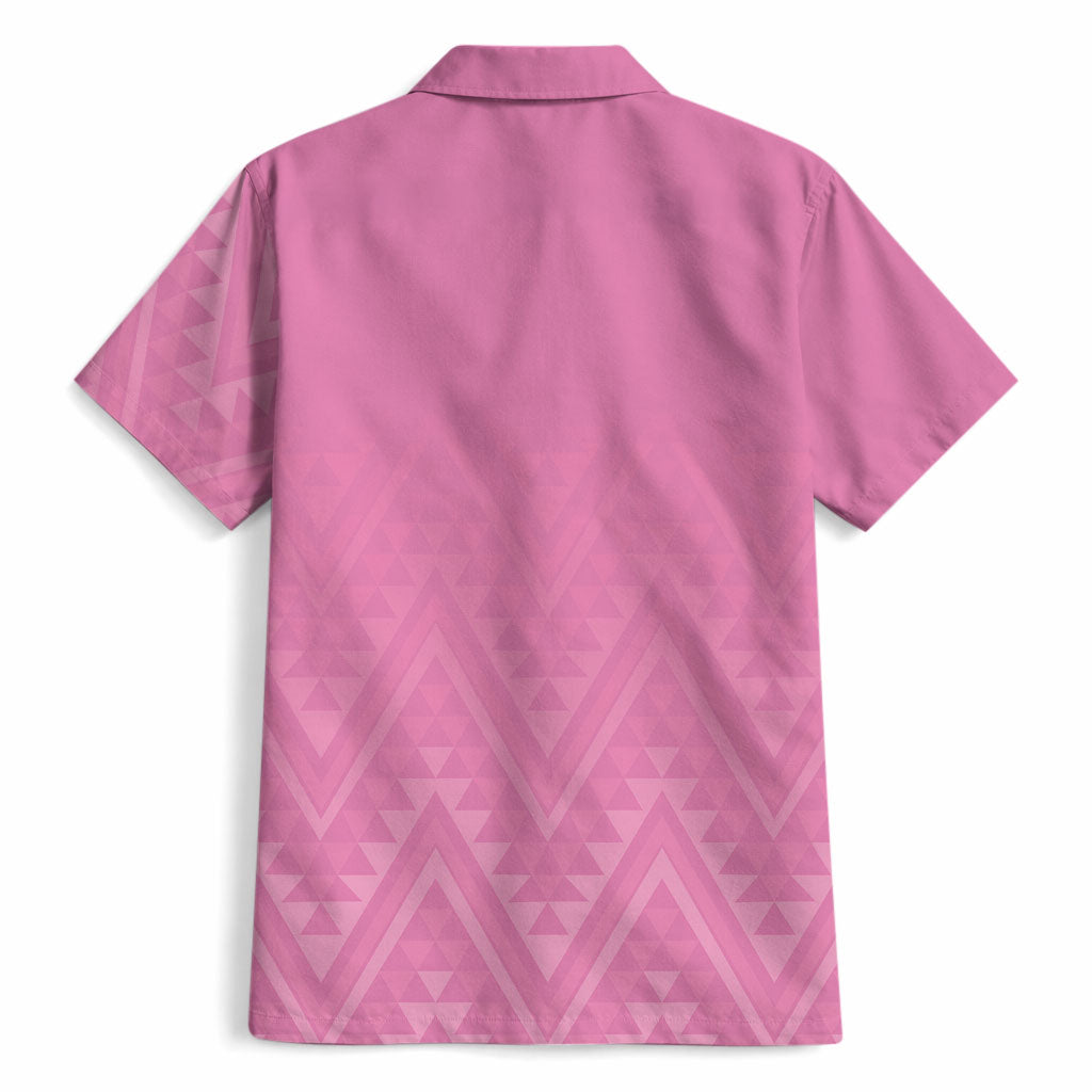 New Zealand Ta Moko Silver Fern Pink Hawaiian Shirt Taniko Taniwha Motifs LT7 - Polynesian Pride