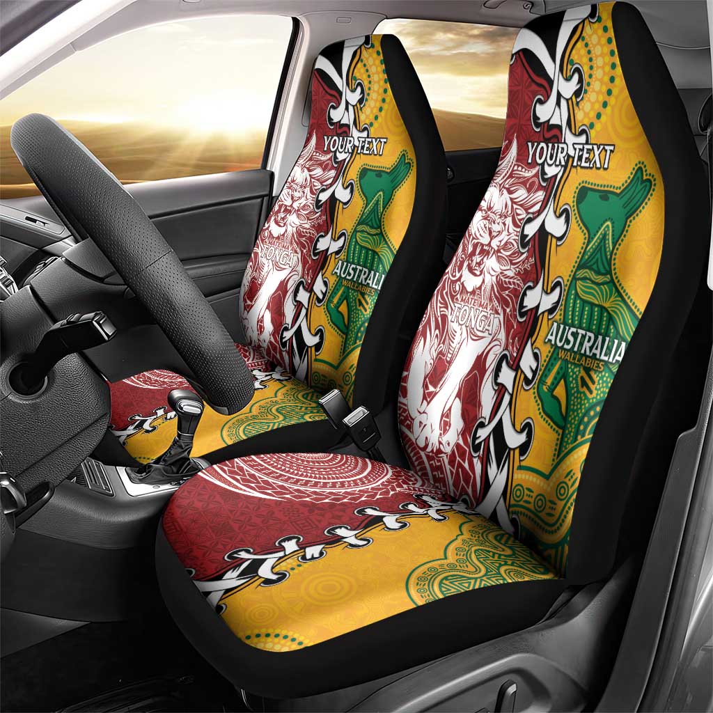 Mate Ma'a Tonga Vs Australia Rugby Personalized Car Seat Cover Special Mascots LT7 - Polynesian Pride