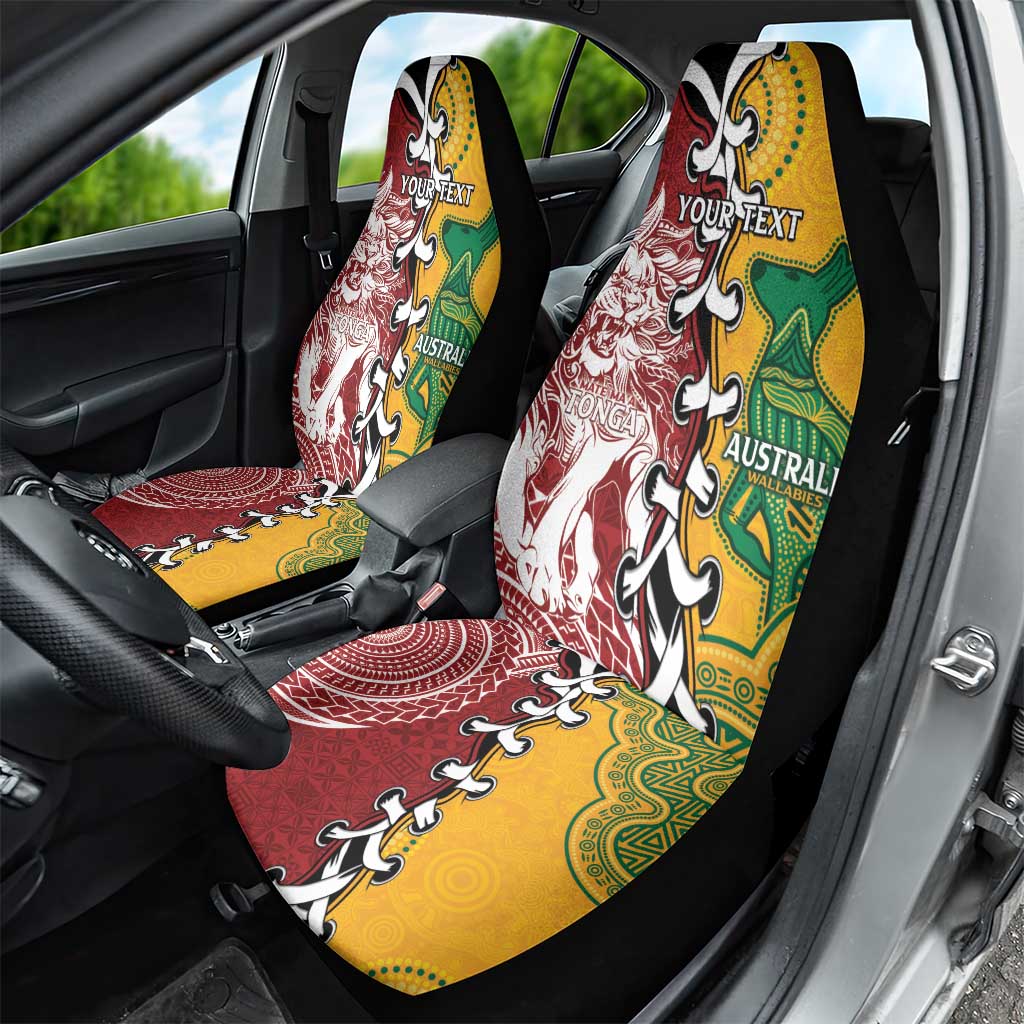 Mate Ma'a Tonga Vs Australia Rugby Personalized Car Seat Cover Special Mascots LT7 - Polynesian Pride