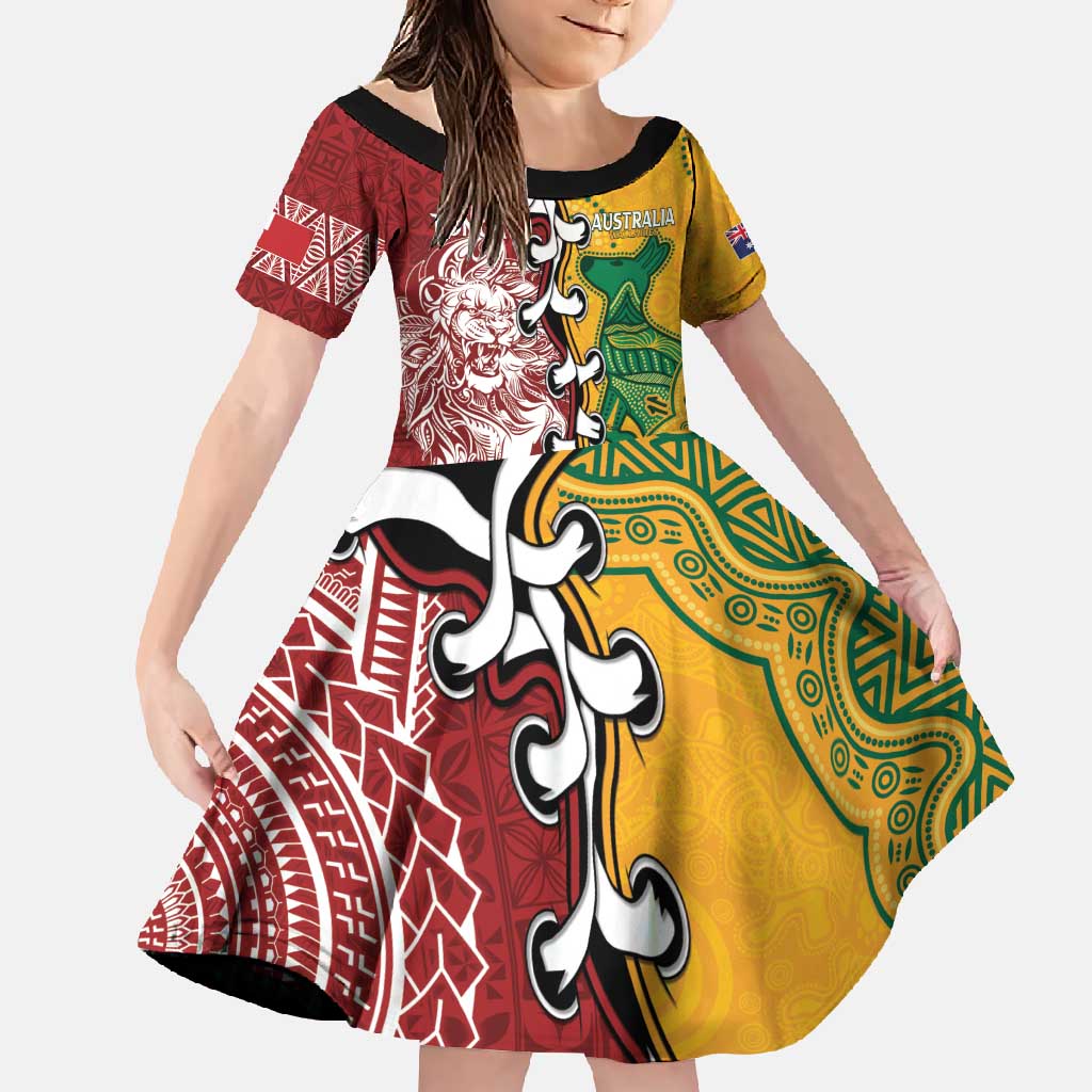 Mate Ma'a Tonga Vs Australia Rugby Personalized Family Matching Tank Maxi Dress and Hawaiian Shirt Special Mascots