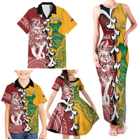 Mate Ma'a Tonga Vs Australia Rugby Personalized Family Matching Tank Maxi Dress and Hawaiian Shirt Special Mascots