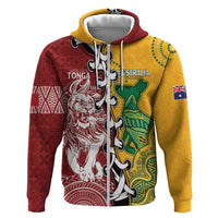 Mate Ma'a Tonga Vs Australia Rugby Personalized Hoodie Special Mascots LT7 Zip Hoodie Colorful - Polynesian Pride