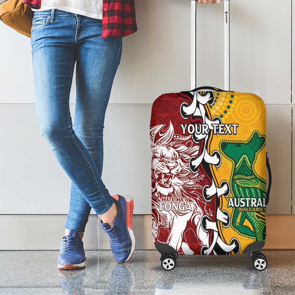 Mate Ma'a Tonga Vs Australia Rugby Personalized Luggage Cover Special Mascots LT7 - Polynesian Pride