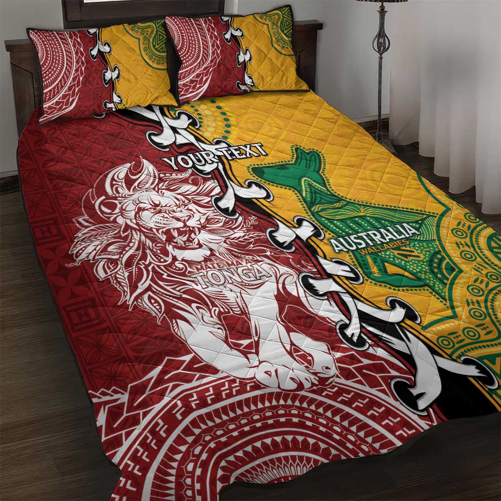 Mate Ma'a Tonga Vs Australia Rugby Personalized Quilt Bed Set Special Mascots LT7 Colorful - Polynesian Pride
