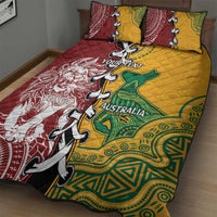 Mate Ma'a Tonga Vs Australia Rugby Personalized Quilt Bed Set Special Mascots LT7 - Polynesian Pride