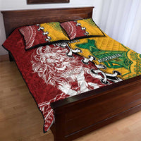 Mate Ma'a Tonga Vs Australia Rugby Personalized Quilt Bed Set Special Mascots LT7 - Polynesian Pride