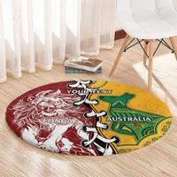 Mate Ma'a Tonga Vs Australia Rugby Personalized Round Carpet Special Mascots LT7 - Polynesian Pride