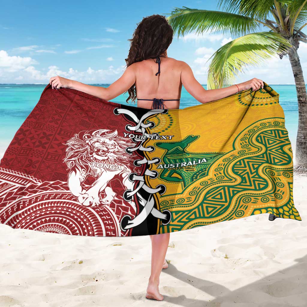 Mate Ma'a Tonga Vs Australia Rugby Personalized Sarong Special Mascots LT7 - Polynesian Pride