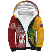 Mate Ma'a Tonga Vs Australia Rugby Personalized Sherpa Hoodie Special Mascots LT7 Unisex Colorful - Polynesian Pride