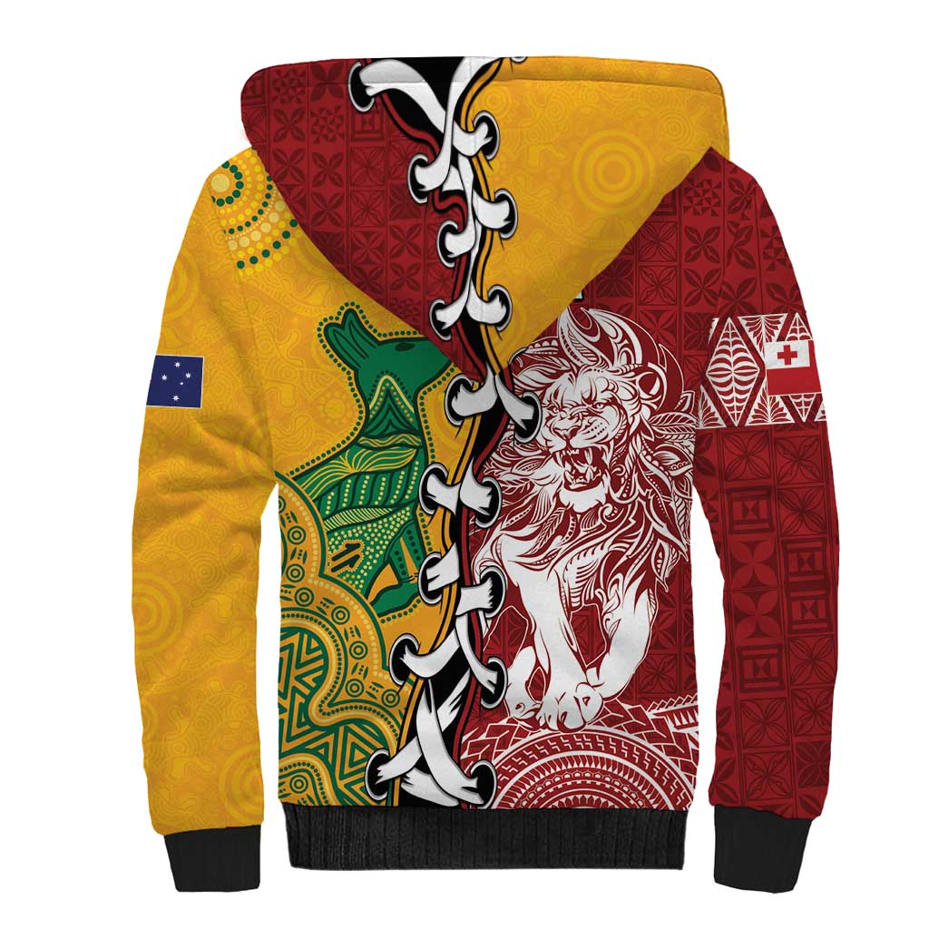 Mate Ma'a Tonga Vs Australia Rugby Personalized Sherpa Hoodie Special Mascots LT7 - Polynesian Pride