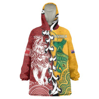 Mate Ma'a Tonga Vs Australia Rugby Personalized Wearable Blanket Hoodie Special Mascots LT7 One Size Colorful - Polynesian Pride