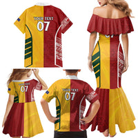 Australia - Tonga Rugby Custom Family Matching Mermaid Dress and Hawaiian Shirt Minimalist Dynamic