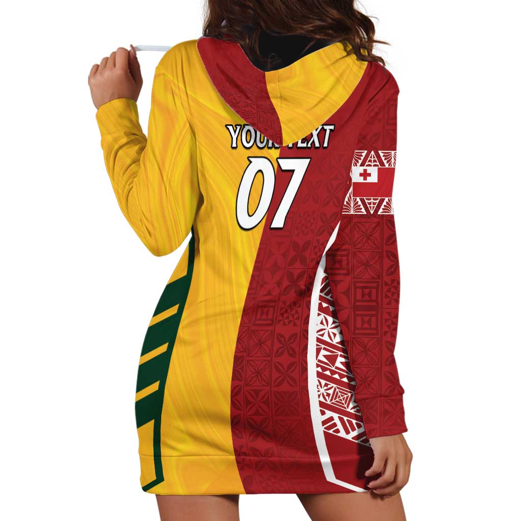 Australia - Tonga Rugby Custom Hoodie Dress Minimalist Dynamic LT7 - Polynesian Pride