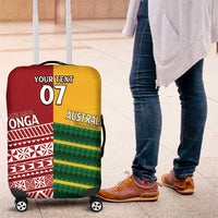 Australia - Tonga Rugby Custom Luggage Cover Minimalist Dynamic LT7 Colorful - Polynesian Pride