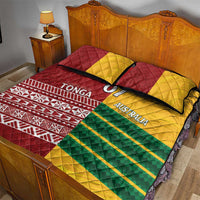 Australia - Tonga Rugby Custom Quilt Bed Set Minimalist Dynamic LT7 - Polynesian Pride
