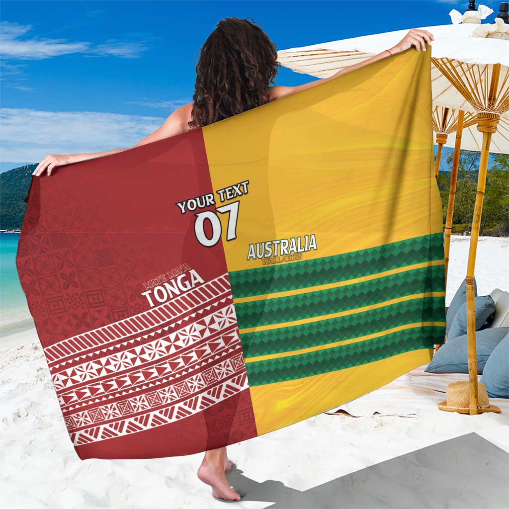 Australia - Tonga Rugby Custom Sarong Minimalist Dynamic LT7 One Size 44 x 66 inches Colorful - Polynesian Pride