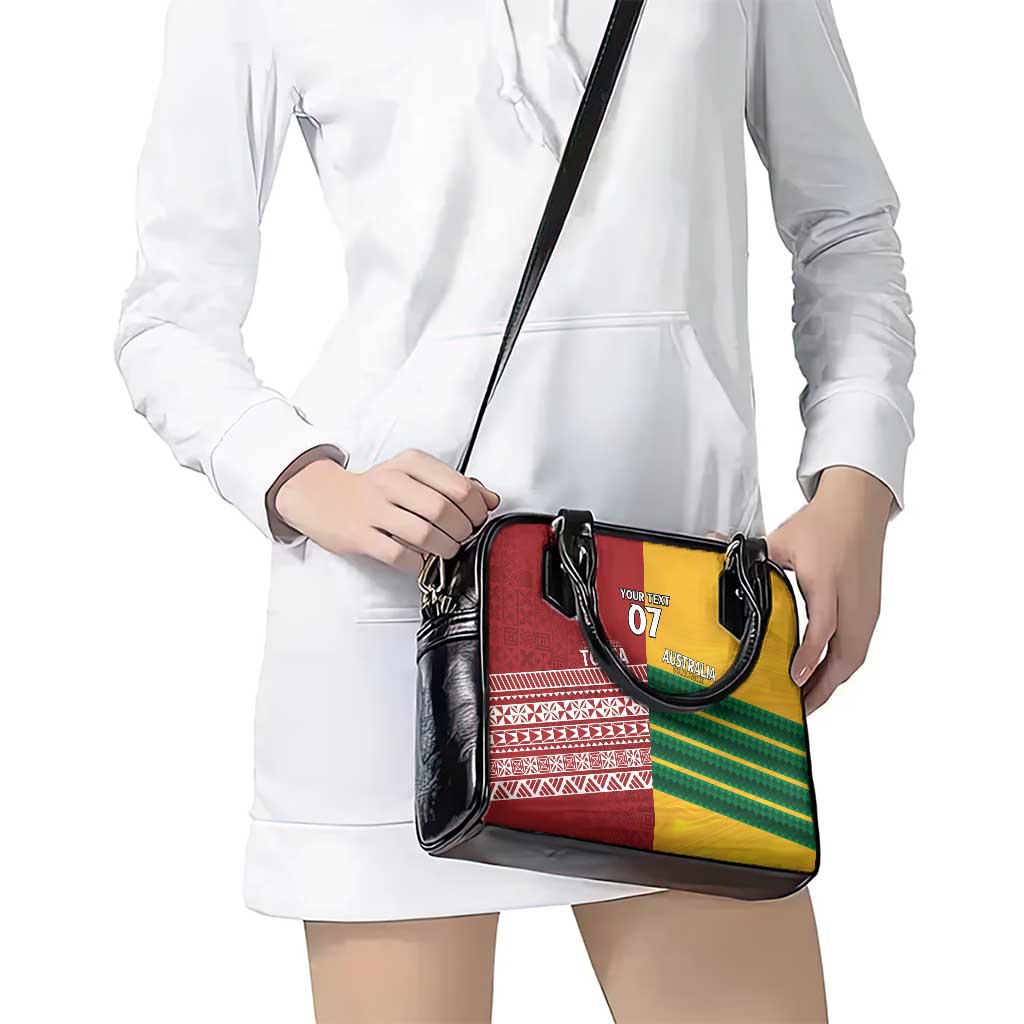 Australia - Tonga Rugby Custom Shoulder Handbag Minimalist Dynamic LT7 - Polynesian Pride