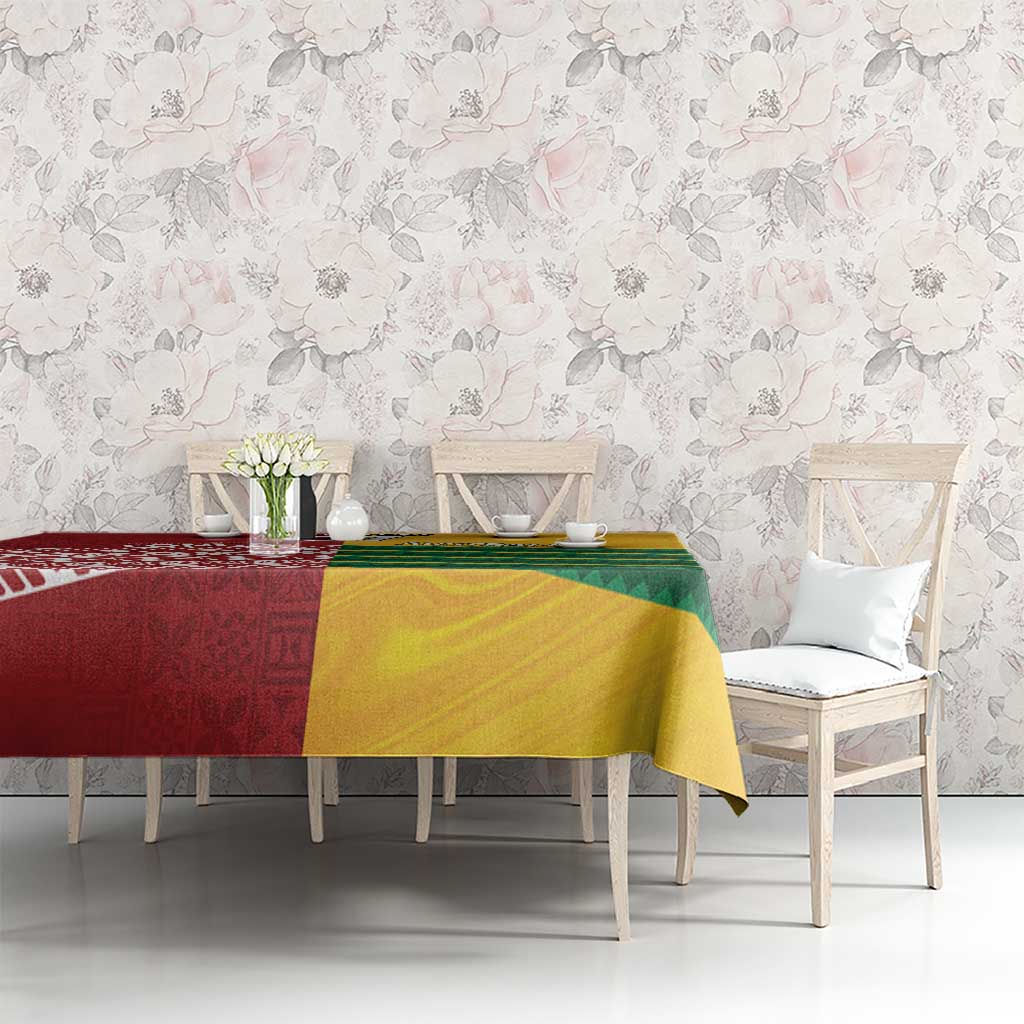 Australia - Tonga Rugby Custom Tablecloth Minimalist Dynamic