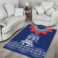 Queen Salote College 100 Years Anniversary Area Rug Tonga QSC Royal Blue - Polynesian Pride