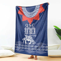 Queen Salote College 100 Years Anniversary Blanket Tonga QSC Royal Blue - Polynesian Pride
