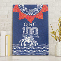 Queen Salote College 100 Years Anniversary Canvas Wall Art Tonga QSC Royal Blue - Polynesian Pride