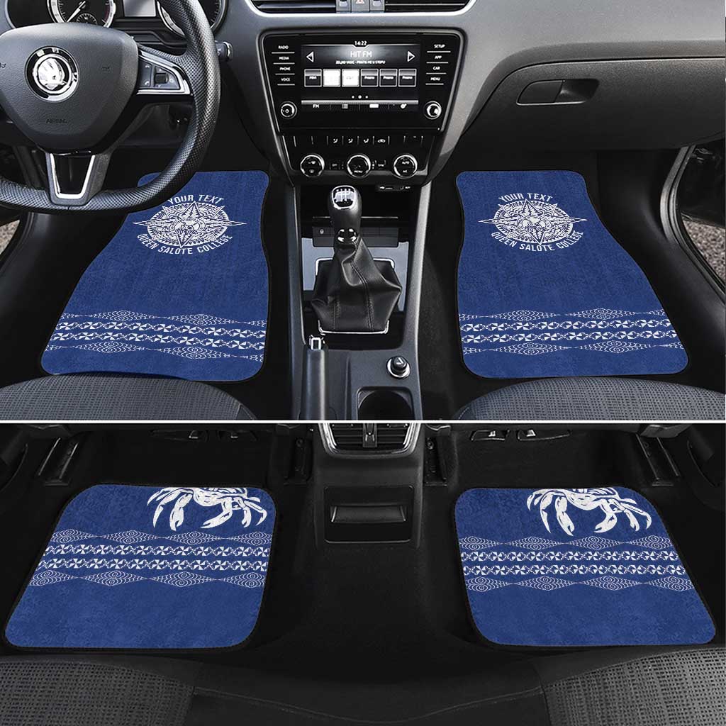 Queen Salote College 100 Years Anniversary Personalized Car Mats Tonga QSC Royal Blue - Polynesian Pride