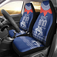 Queen Salote College 100 Years Anniversary Car Seat Cover Tonga QSC Royal Blue - Polynesian Pride