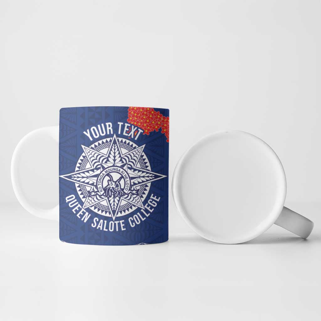 Queen Salote College 100 Years Anniversary Personalized Ceramic Mug Tonga QSC Royal Blue - Polynesian Pride