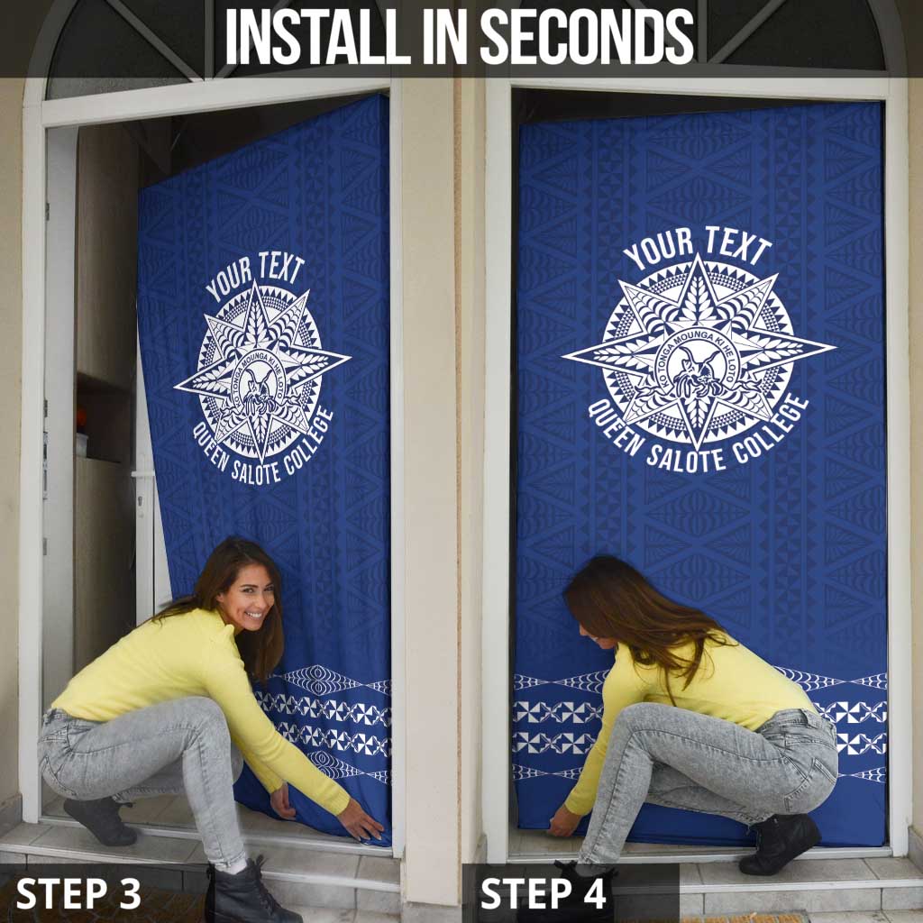 Queen Salote College 100 Years Anniversary Personalized Door Cover Tonga QSC Royal Blue - Polynesian Pride