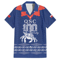 Queen Salote College 100 Years Anniversary Personalized Hawaiian Shirt Tonga QSC Royal Blue - Polynesian Pride