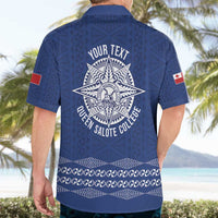 Queen Salote College 100 Years Anniversary Personalized Hawaiian Shirt Tonga QSC Royal Blue - Polynesian Pride