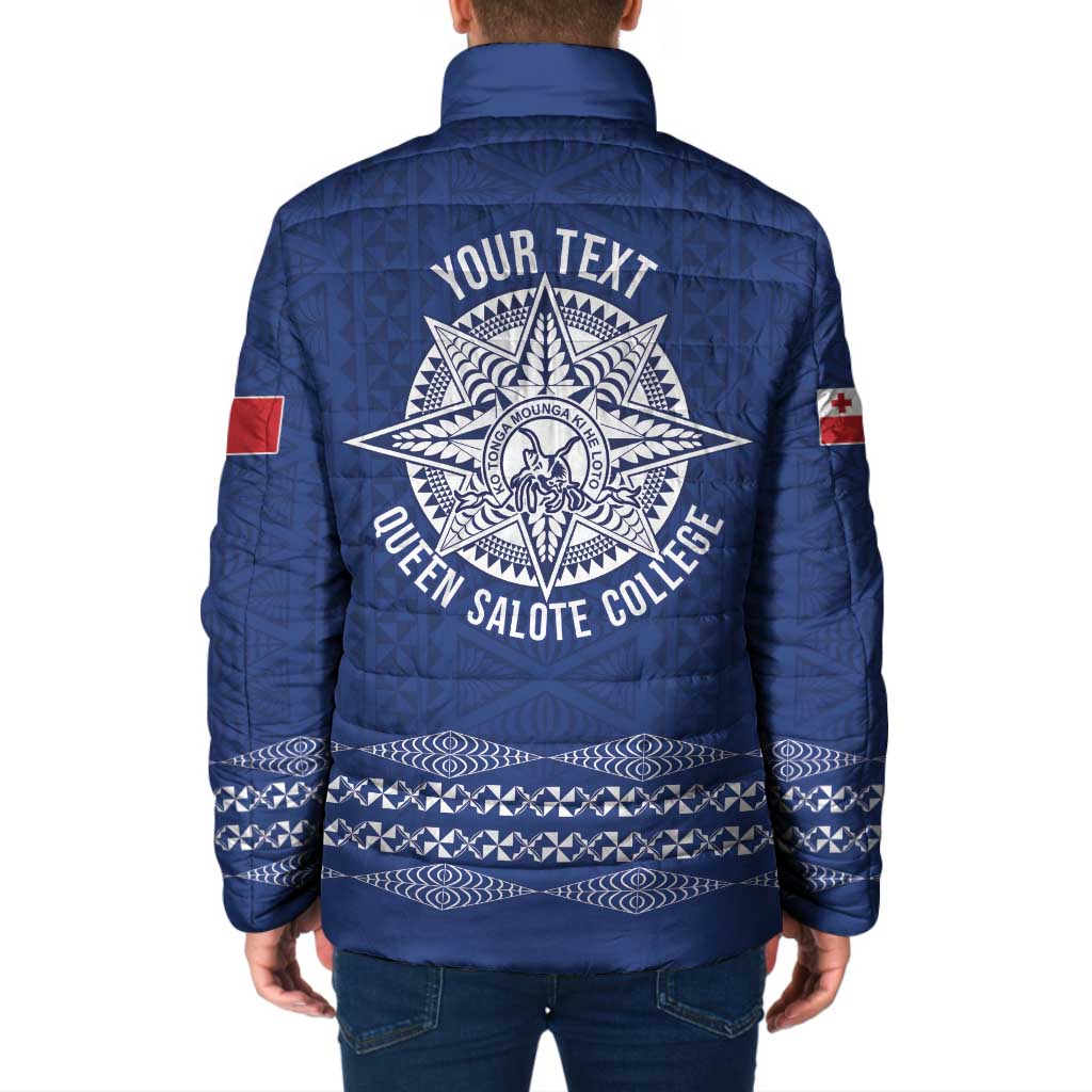 Queen Salote College 100 Years Anniversary Personalized Padded Jacket Tonga QSC Royal Blue - Polynesian Pride